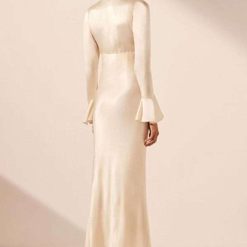 NEW Shona Joy La Lune Frill Cuff Bias Midi Dress - Picture 10 of 10